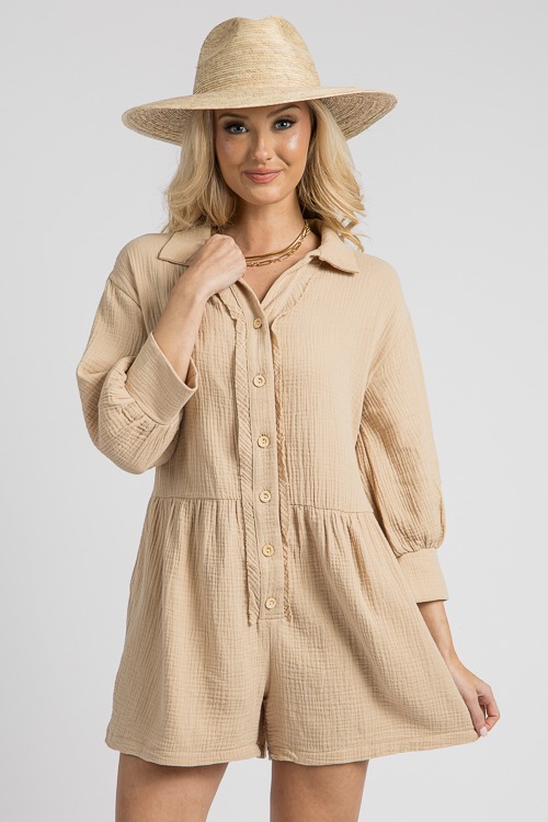 Button Up Gauze Romper, Mocha - 4K7A1499p crop mid thigh.jpg